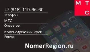 Кто звонил с 9181196560 - регион и оператор